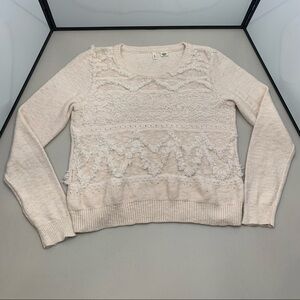Moth Anthropologie Sweater Adult Large cropped chunky knit cotton wool Women